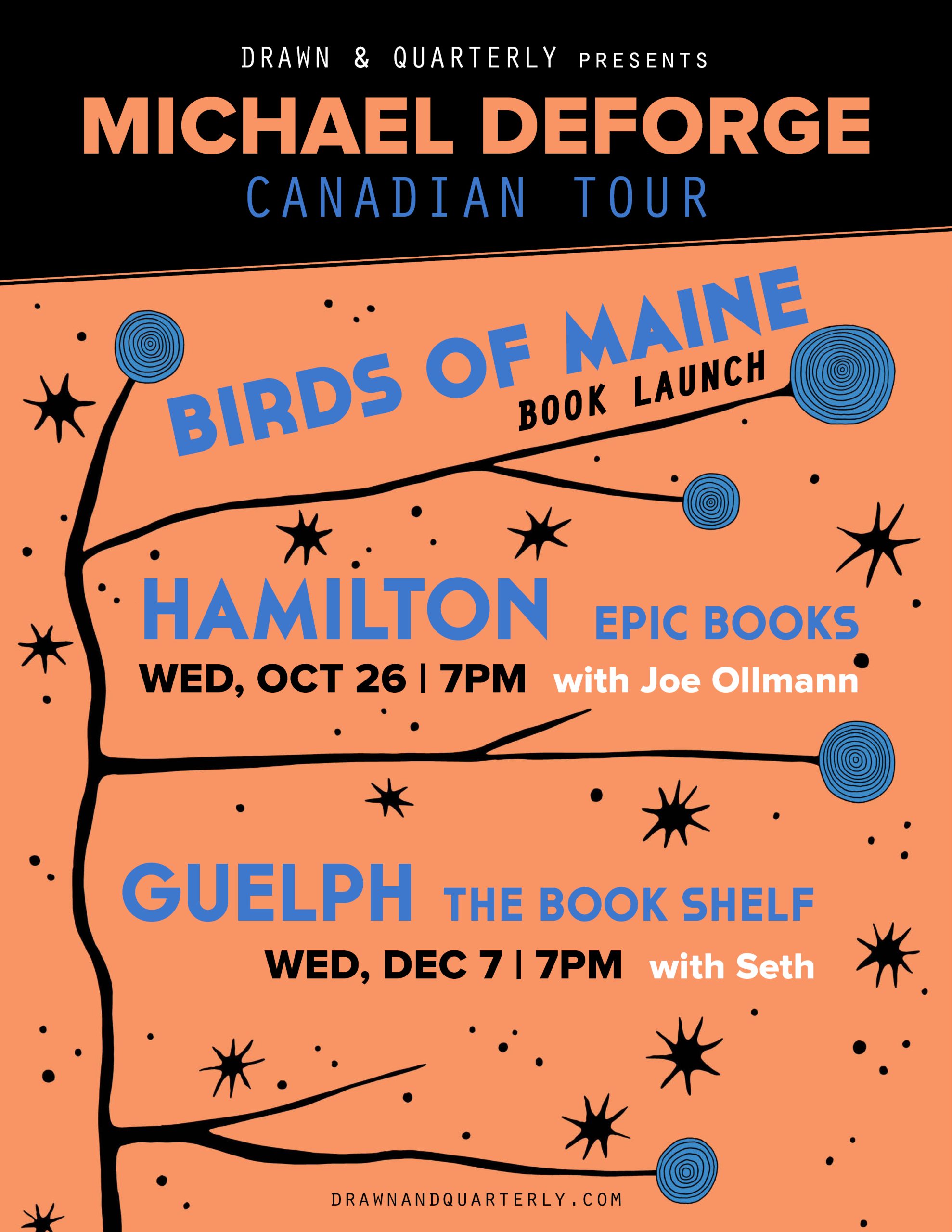 Michael deforge tours birds of maine in canada drawn quarterly