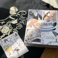 Roaming tote, bookplate, book