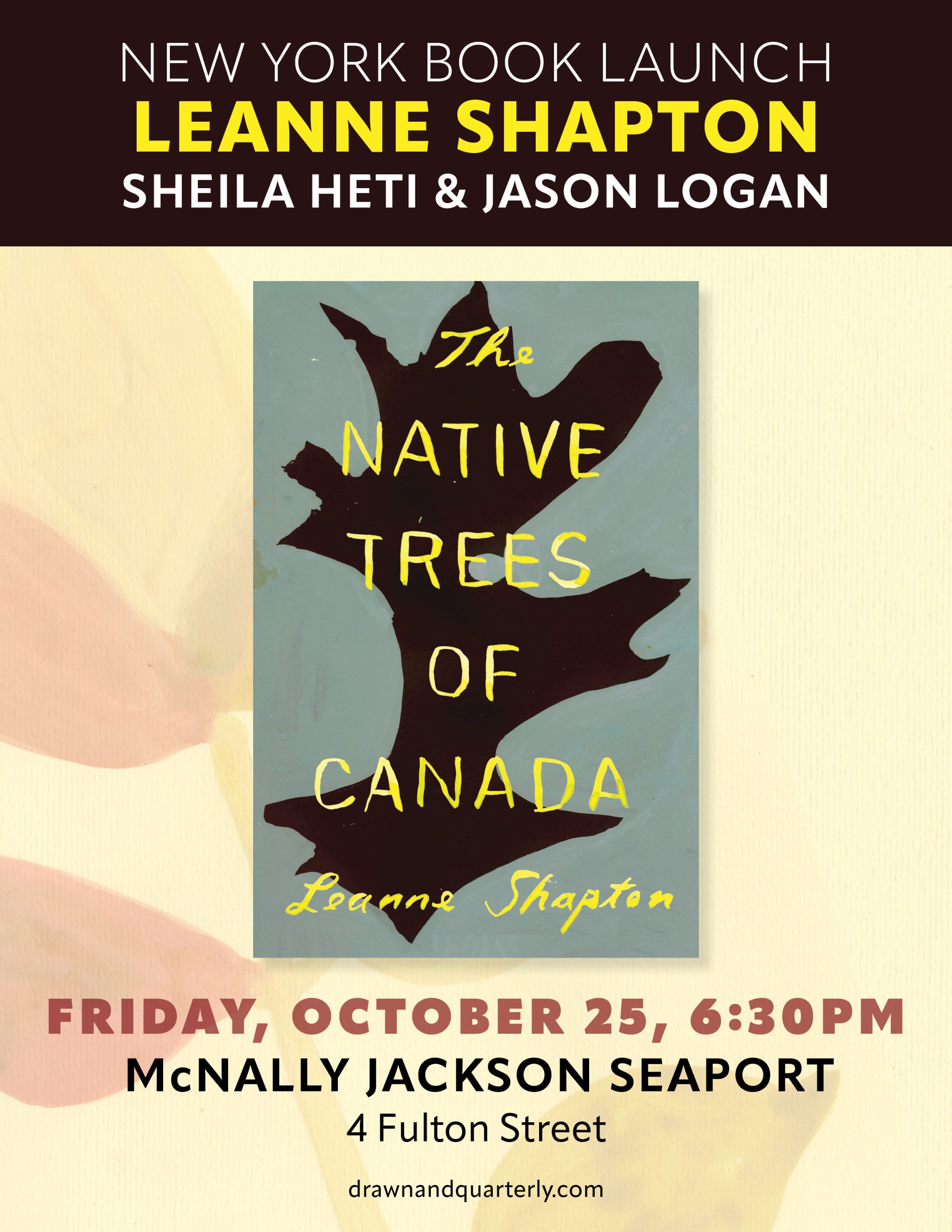 Leanne Shapton launches The Native Trees of Canada with Sheila Heti and